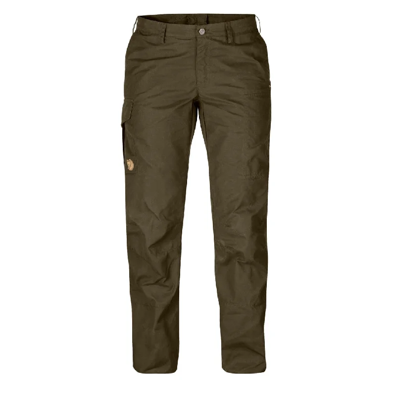 Fjallraven Womens Karla Pro Trousers Curved Dark Olive Trousers Versatile Stylish