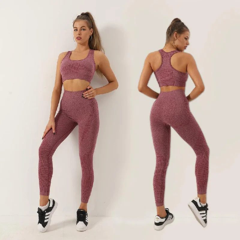Best Seamless Dotted Three Piece Bra Long Sleeved Top And Trousers Suit Women Trousers Hiking Durable Best Seamless Dotted Three Piece Bra Long Sleeved Top And Trousers Suit Women Trousers Hiking Durable