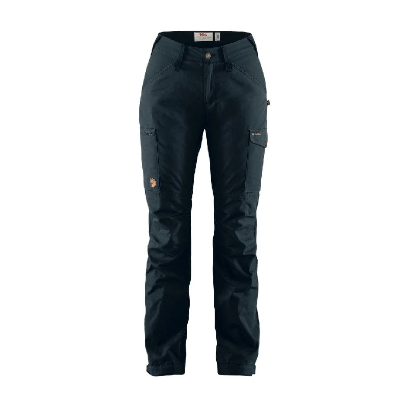 Fjallraven Womens Kaipak Curved Trousers Dark Navy Trousers chic fashionable
