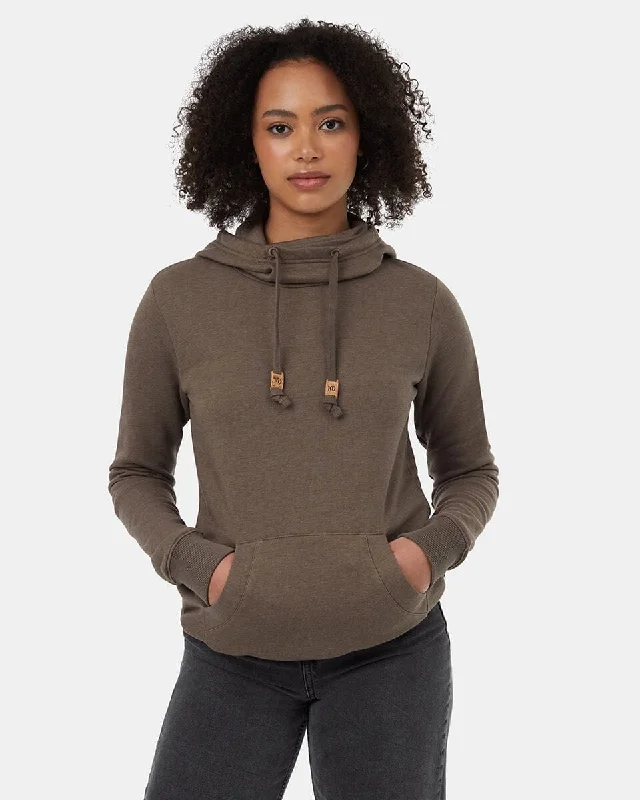 TENTREE Women's TreeFleece Banshee Pullover Hoodie Falcon Textured Knit Design