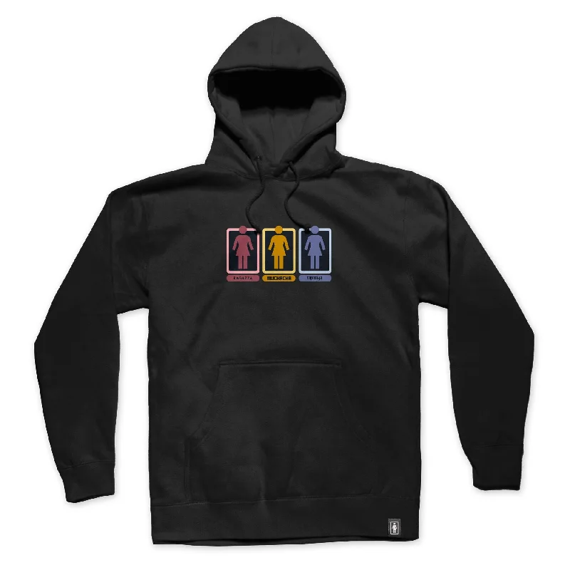 Girl Triple OG Pullover Hoodie Black Fleece Warm Pullover