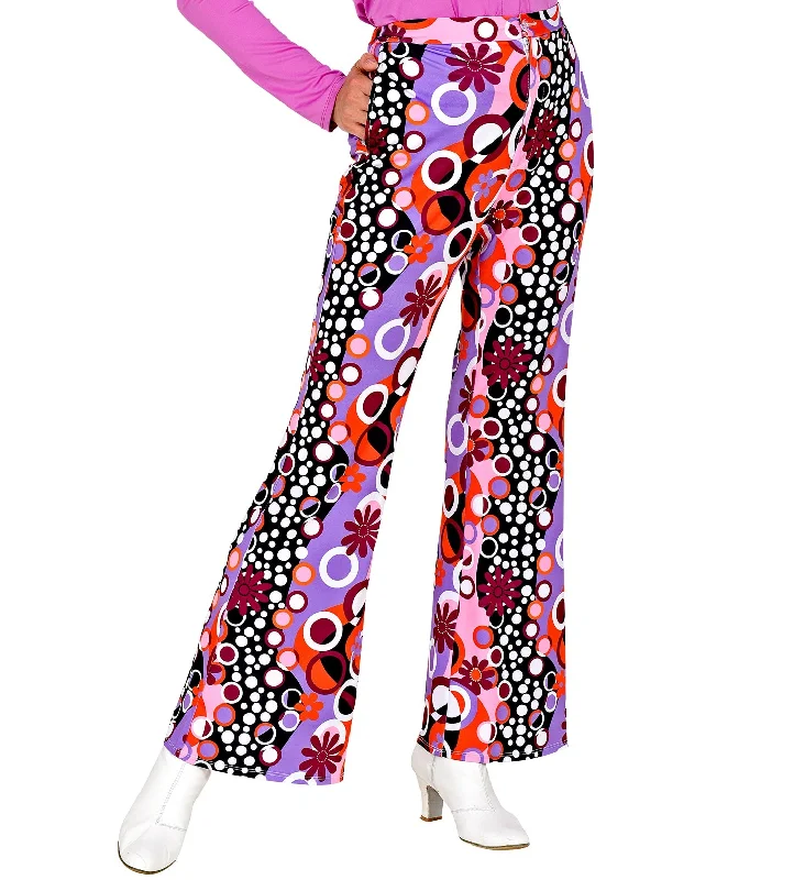 Retro 70's Disco Trousers Ladies Trousers Culottes Wide Leg