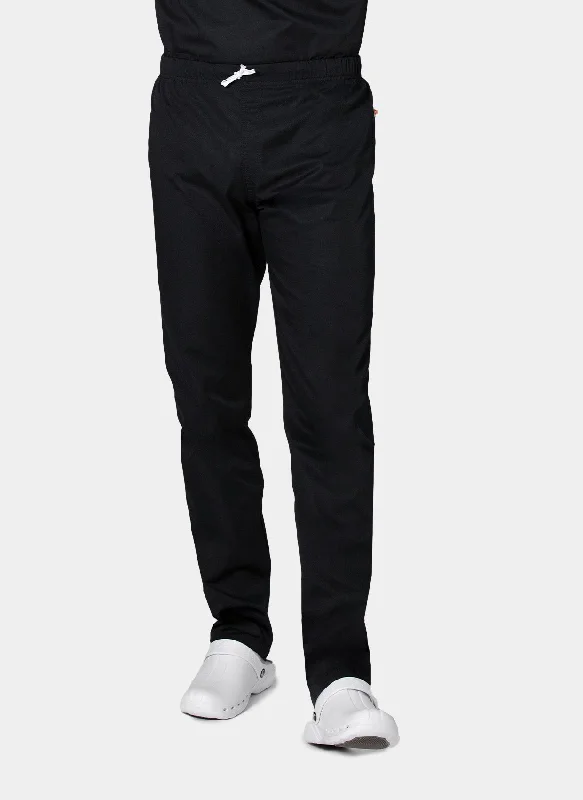 HappyFIT Unisex Scrub Trousers - Black Trousers practical durable