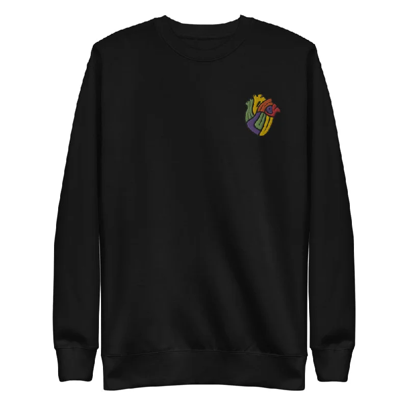 Multi color logo Fleece Pullover Bishop Sleeve Elegant