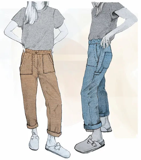 PDF Pattern - Langston Trousers | French Navy Trousers Silk Elegant