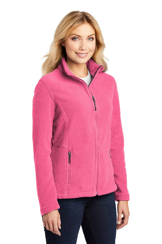 Port Authority Womens Full Zip Fleece Jacket - Pink Blossom