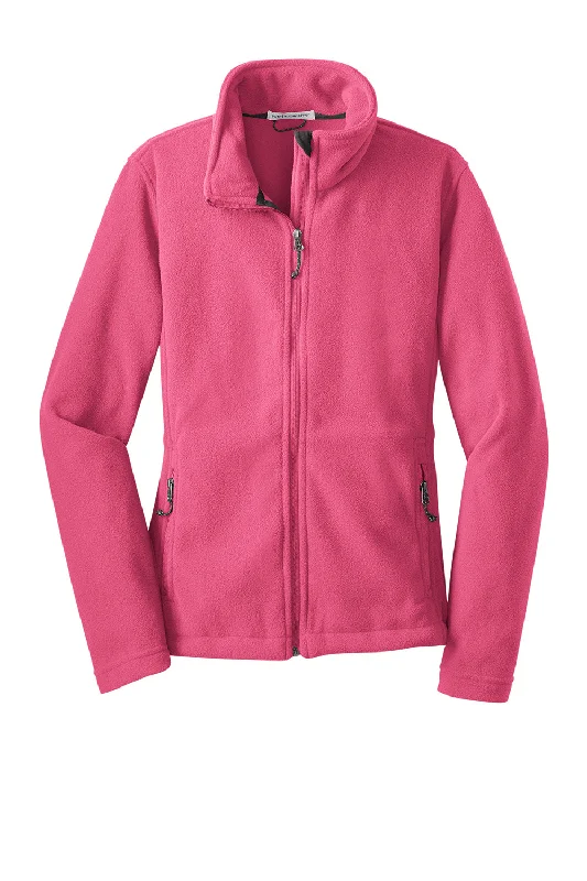 Port Authority Womens Full Zip Fleece Jacket - Pink Blossom