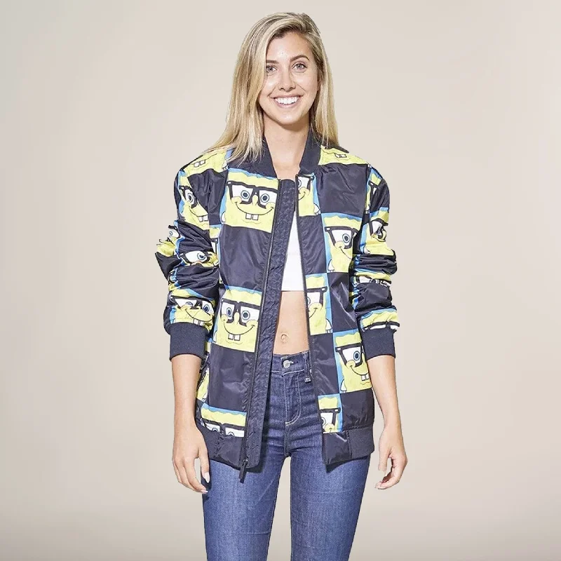 Women's Nickelodeon SpongeBob Bomber Oversized Jacket