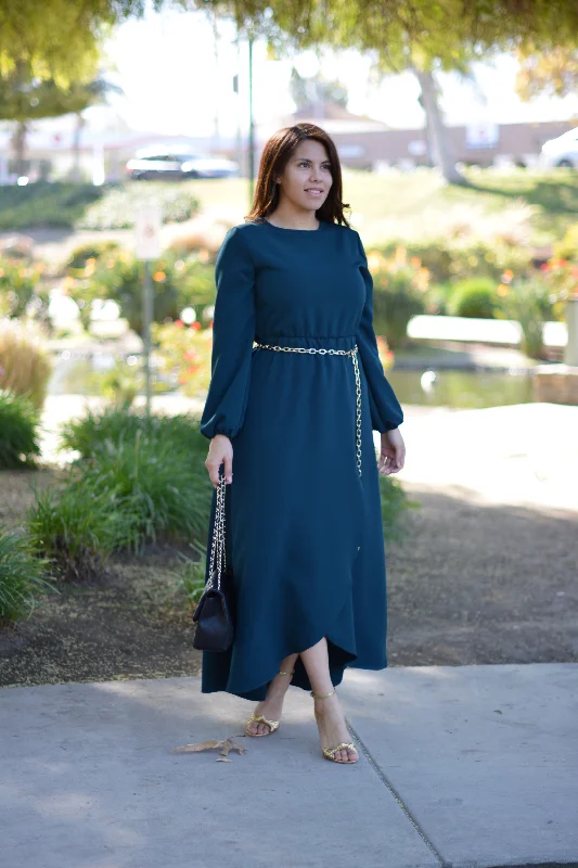 New Paris Green Maxi Dress