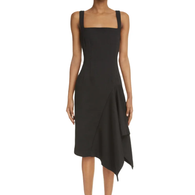 DAXO  SL MIDI DRAPED DRESS