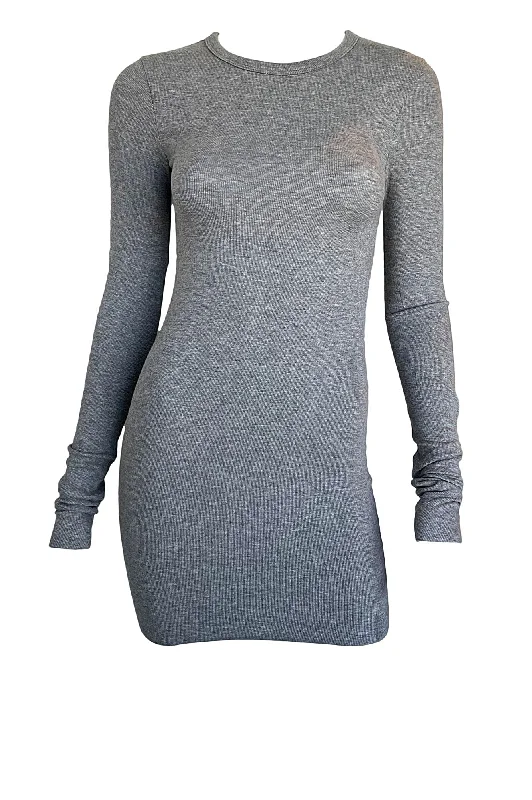 Long Sleeve Crewneck Mini Dress