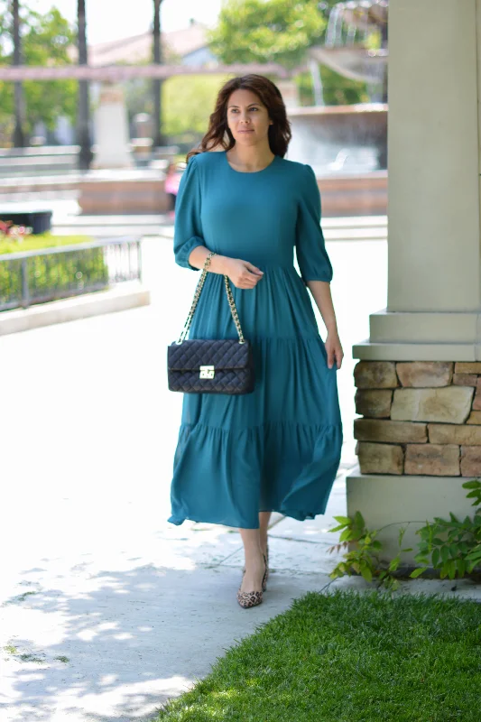 Marbella Teal Maxi Dress