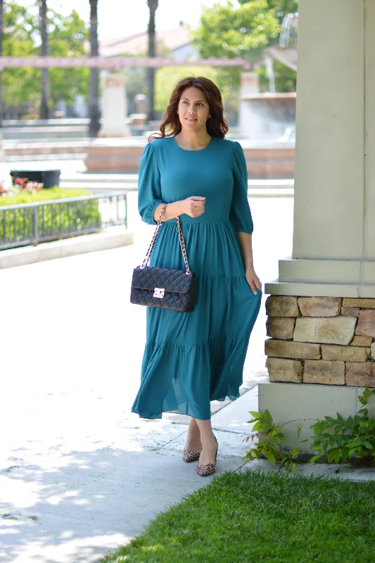 Marbella Teal Maxi Dress