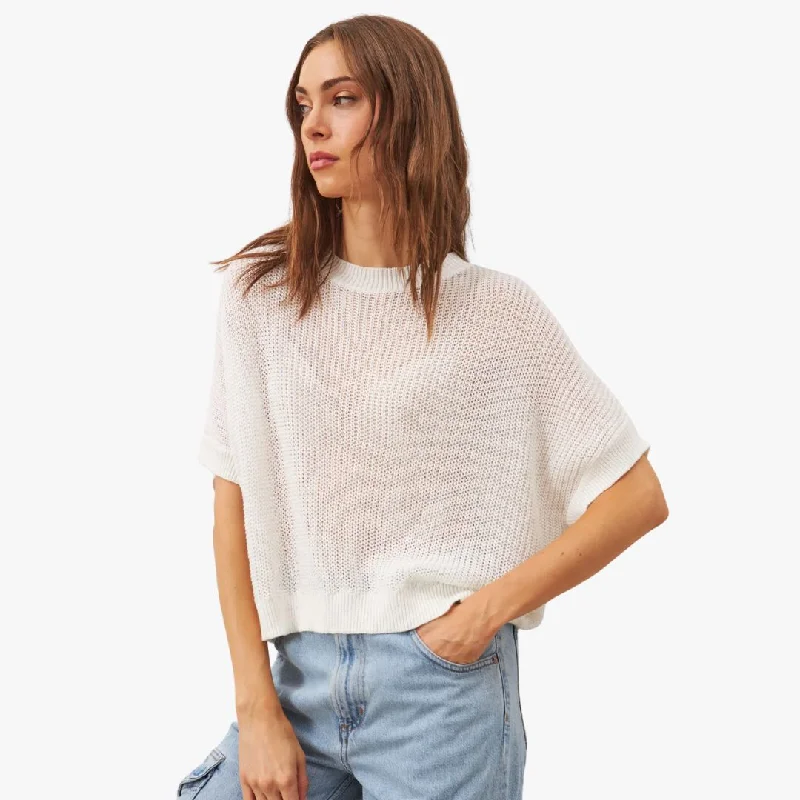 Emersyn Short Sleeve Knit Sweater (Perle)