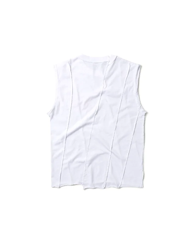 Offset Vest - White