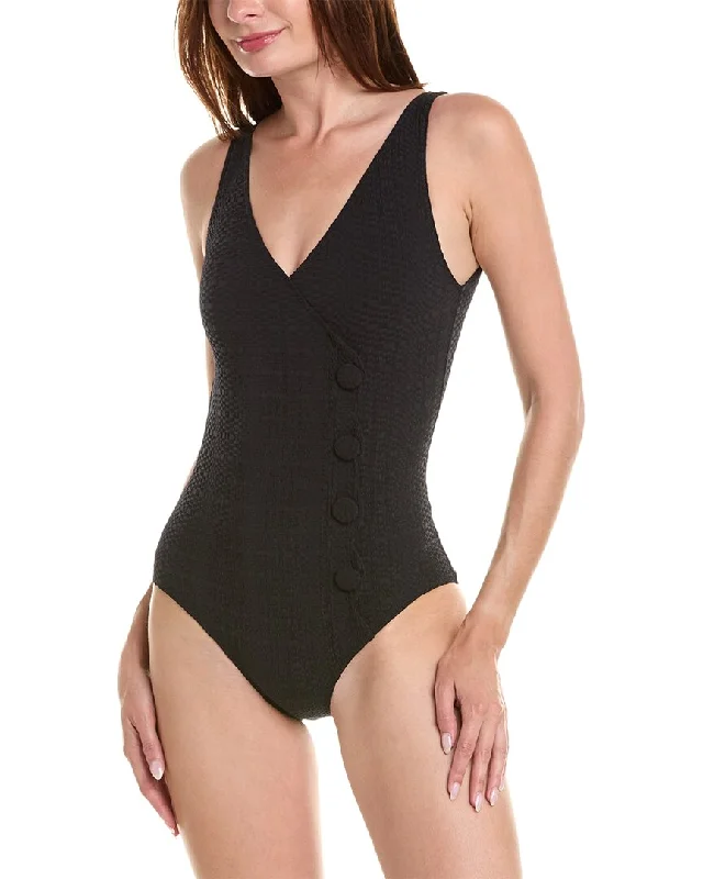 Lisa Marie Fernandez Scallop Button Down One-Piece