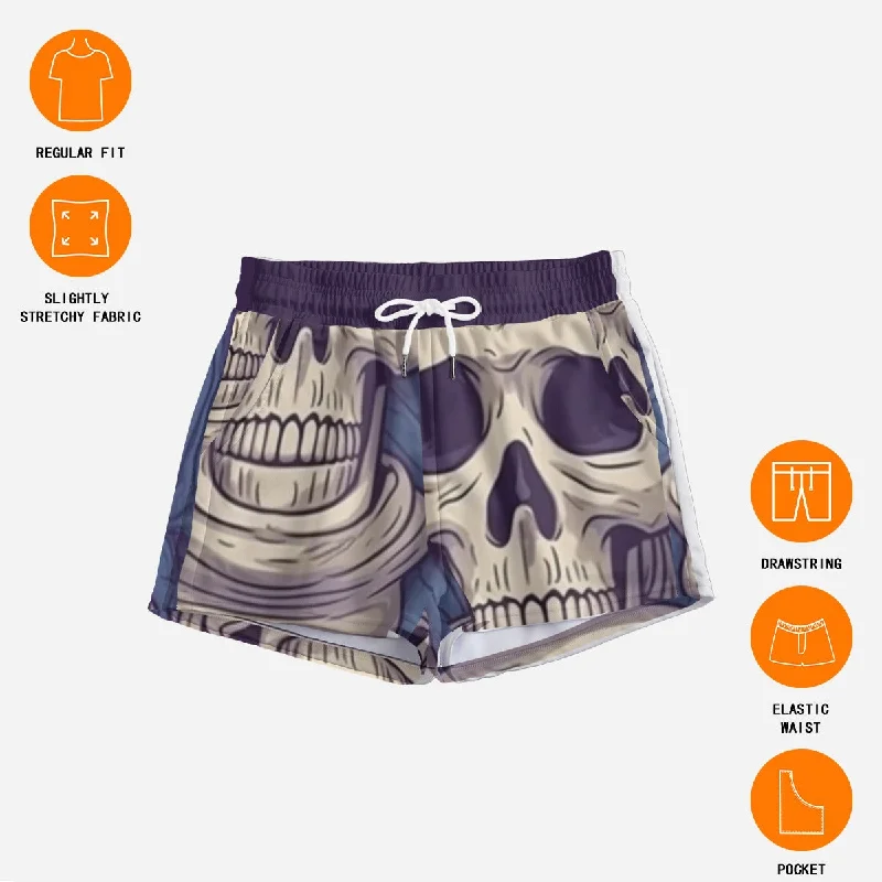 Skull Face Women's Casual Shorts