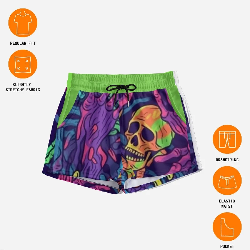 Radiant Skeleton Raid Women's Casual Shorts