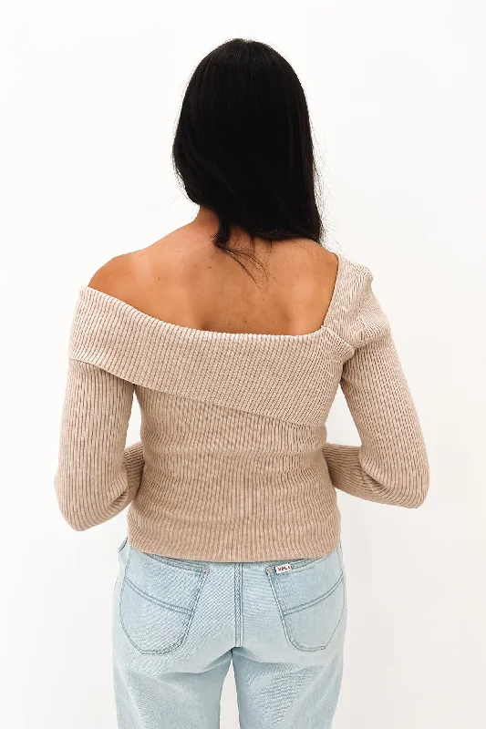 Carlie Long Sleeve Top Nude