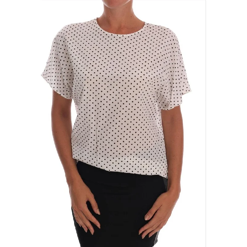 Dolce & Gabbana Chic Polka Dot Silk Blouse