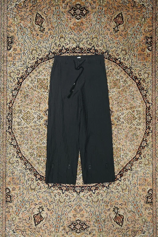 Cratered Triple Cloth Trousers (Black)