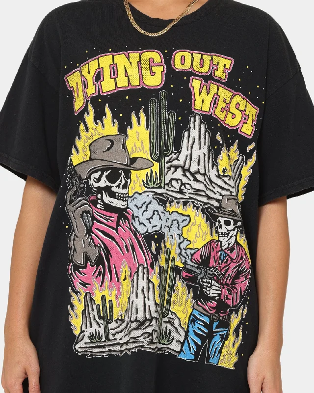 Goat Crew Dying Out West Vintage T-Shirt Black Wash