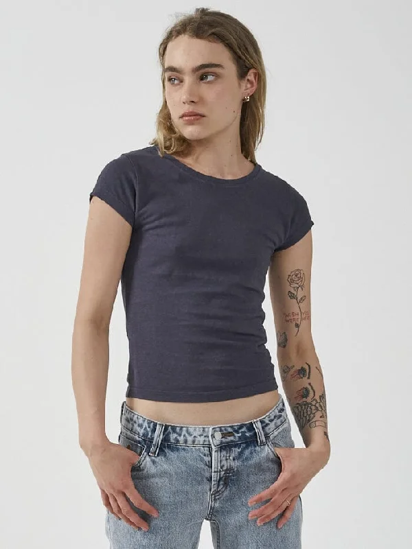 Hemp Cap Sleeve Tee - Marine Blue