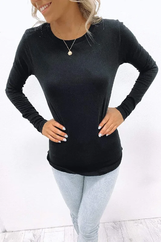 Kara Long Sleeve Tee Black