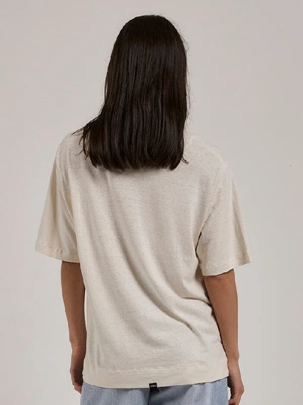 Relaxation Station Hemp Box Tee - Heritage White