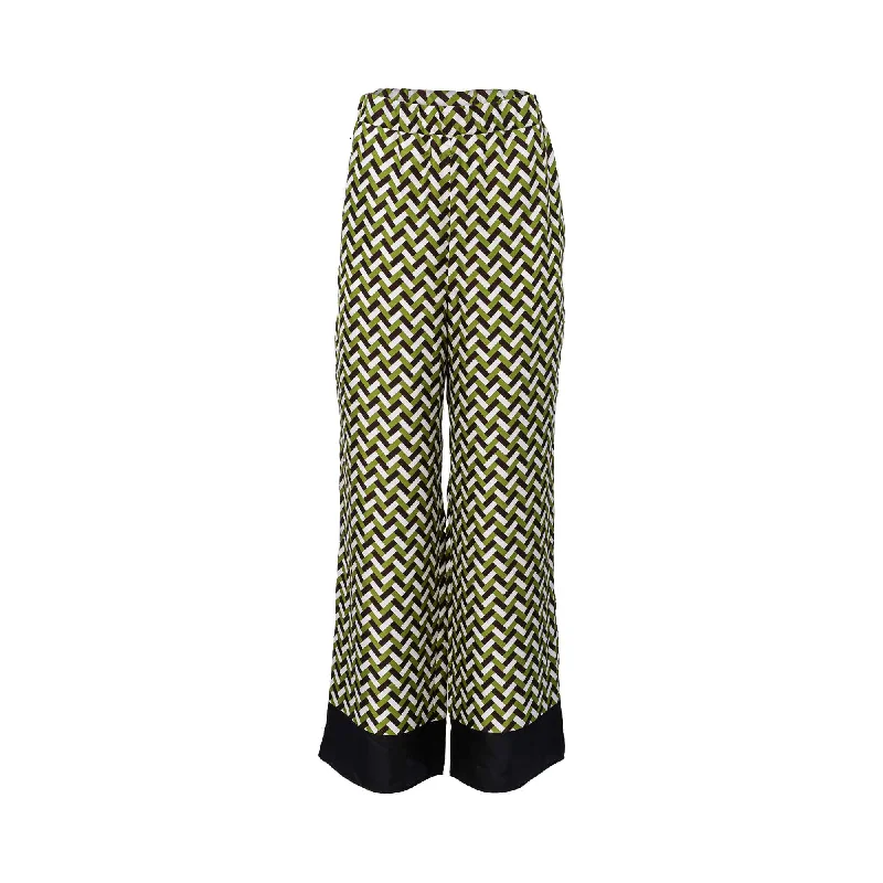 MaxMara Women's Sesamo Lime Green Trouser