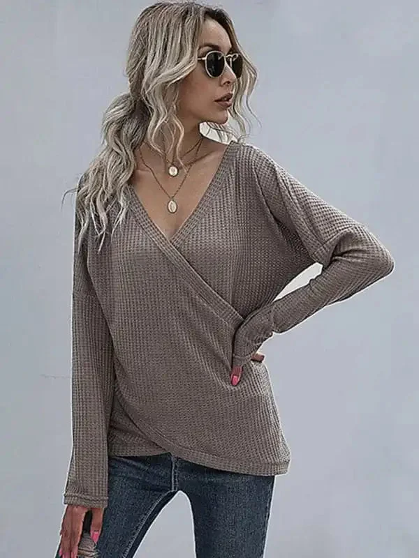 women’s knitted inner long sleeve bottoming shirt Mori sweater