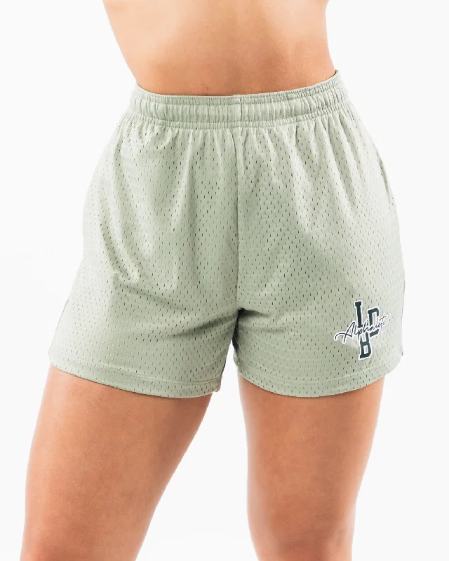 Signature Mesh Short 4"" - Sage