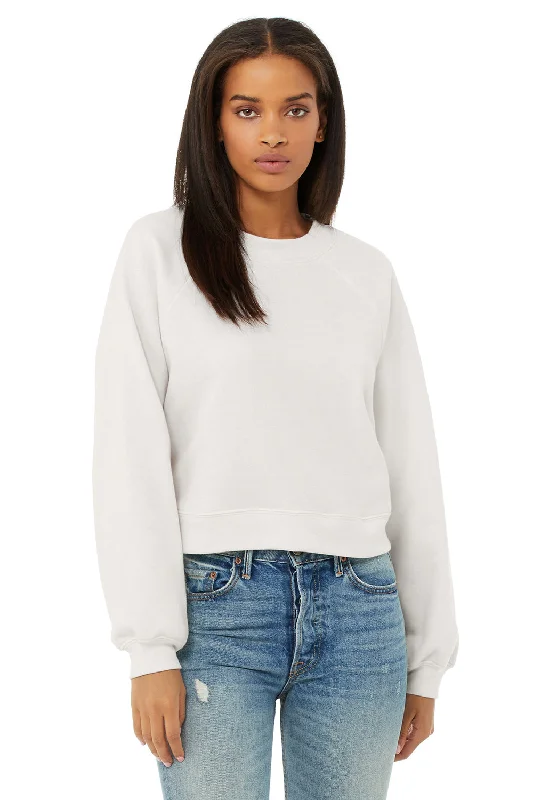 Bella + Canvas Womens Raglan Crewneck Sweatshirt - Vintage White