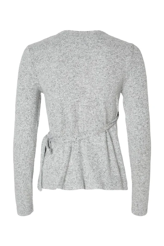 Boxercraft Womens Cuddle Wrap Sweatshirt - Heather Oxford Grey - NEW