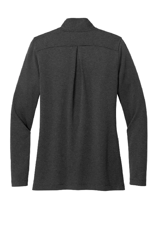 Brooks Brothers Womens 1/4 Button Down Sweatshirt - Heather Windsor Grey