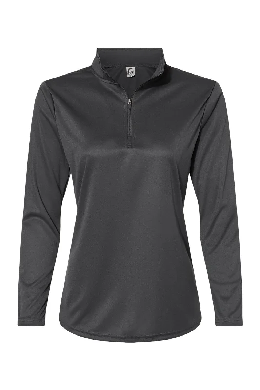 C2 Sport Womens Moisture Wicking 1/4 Zip Sweatshirt - Graphite Grey - NEW