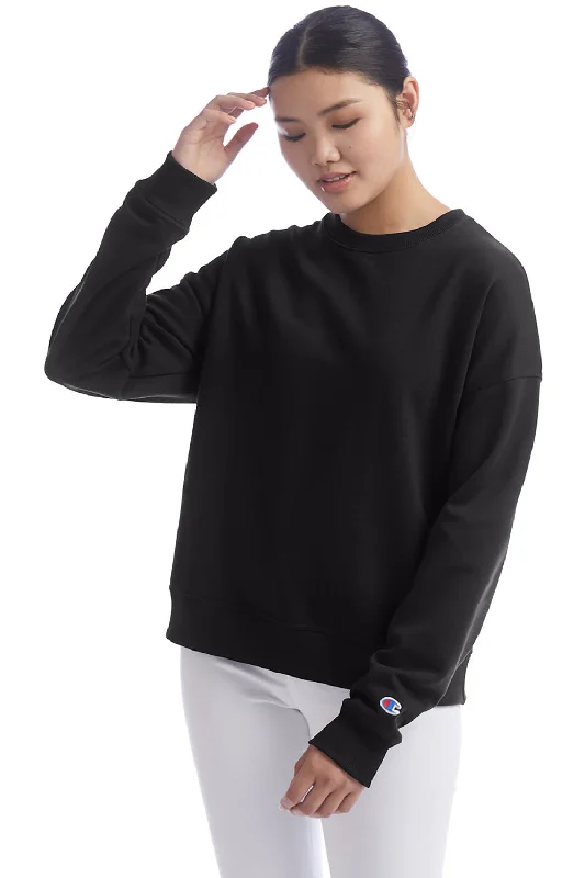 Champion Womens PowerBlend Crewneck Sweatshirt - Black