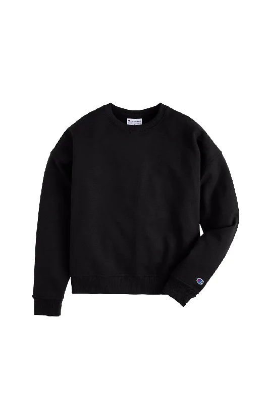 Champion Womens PowerBlend Crewneck Sweatshirt - Black