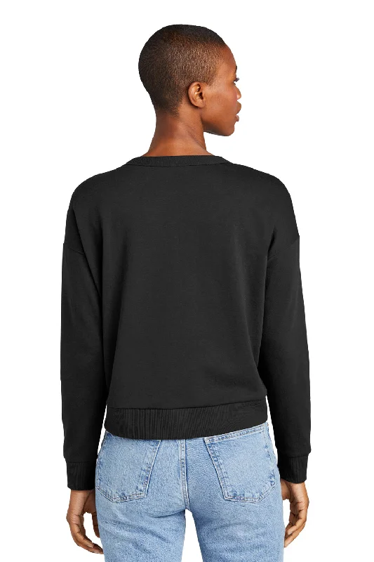 District Womens Perfect Tri Fleece V-Neck Sweatshirt - Black