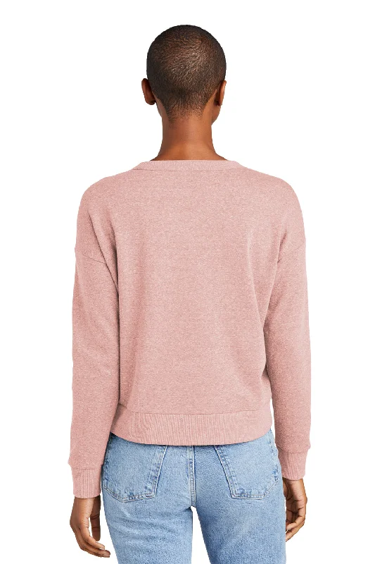 District Womens Perfect Tri Fleece V-Neck Sweatshirt - Blush Frost