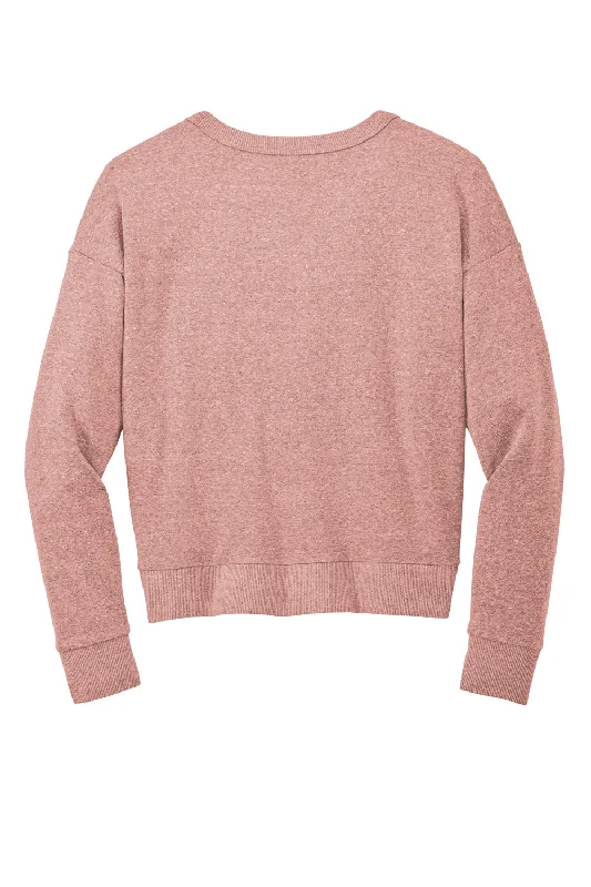 District Womens Perfect Tri Fleece V-Neck Sweatshirt - Blush Frost