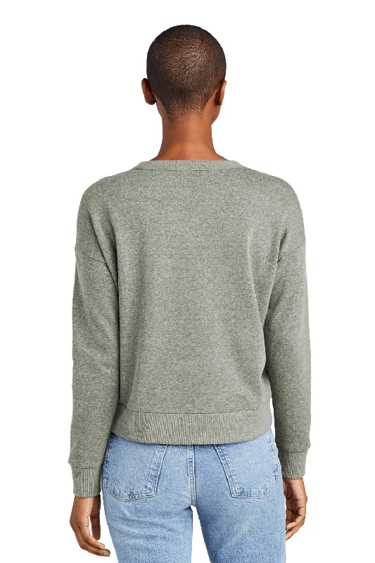 District Womens Perfect Tri Fleece V-Neck Sweatshirt - Grey Frost