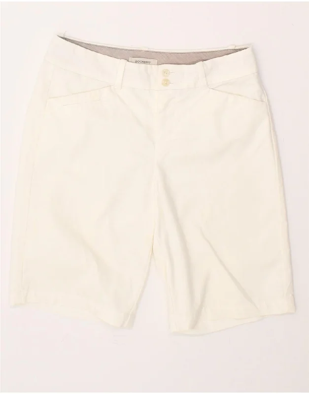 DOCKERS Womens Casual Shorts US 4 Small W27 White Cotton