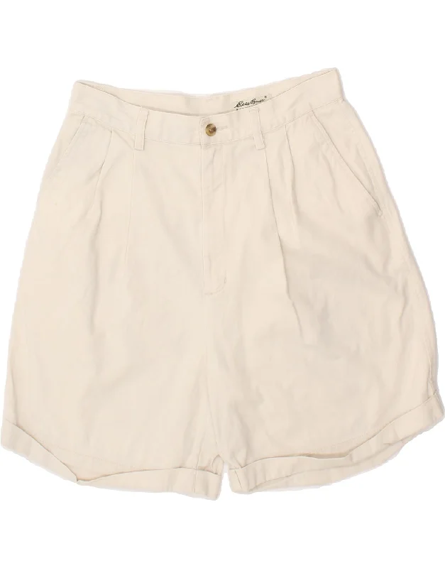 EDDIE BAUER Womens Classic Fit Chino Shorts US 12 Large W30  Off White