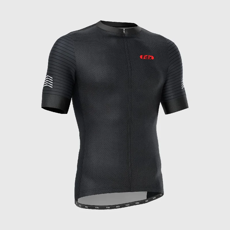 Fdx Essential Black Men's & Boy's Short Sleeve Summer Cycling Jersey