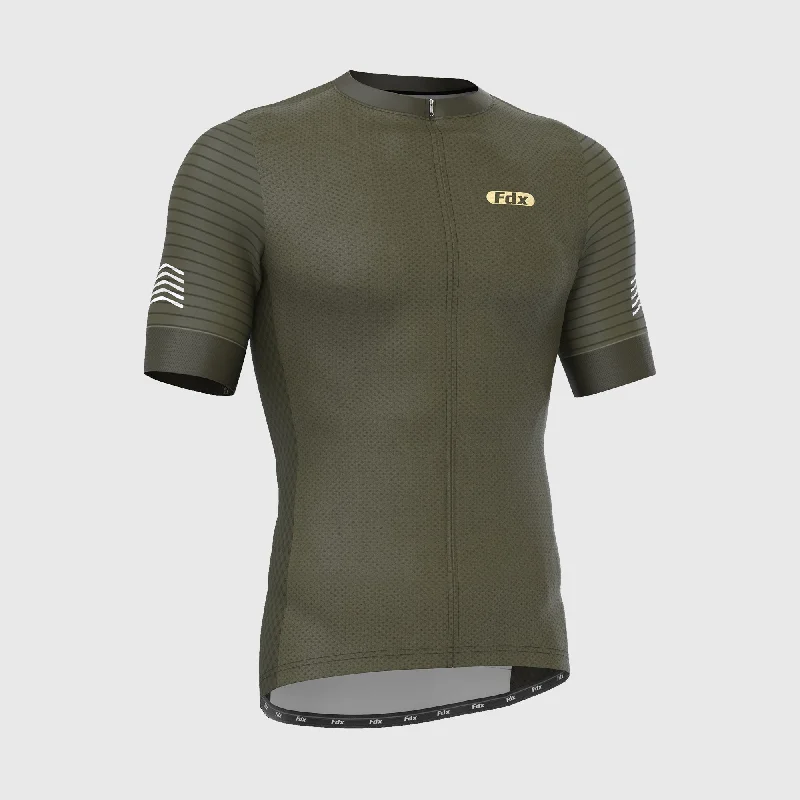 Fdx Essential Green Men's & Boy's Short Sleeve Summer Cycling Jersey