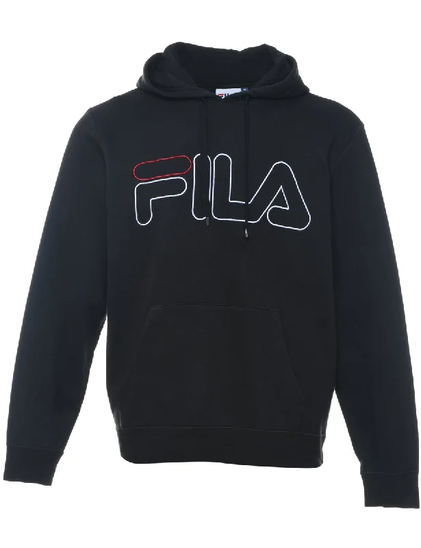 Fila Black Classic Hoodie  - M