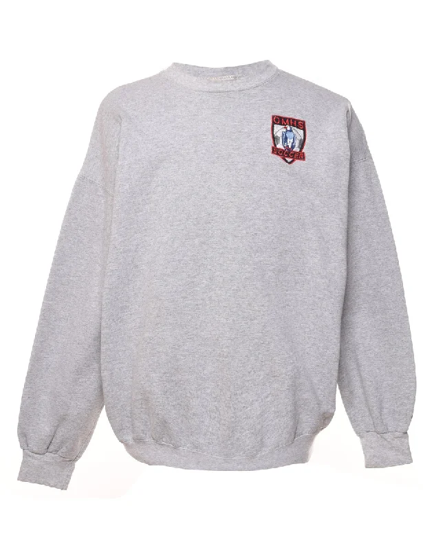 Grey Printed Sweatshirt - XL