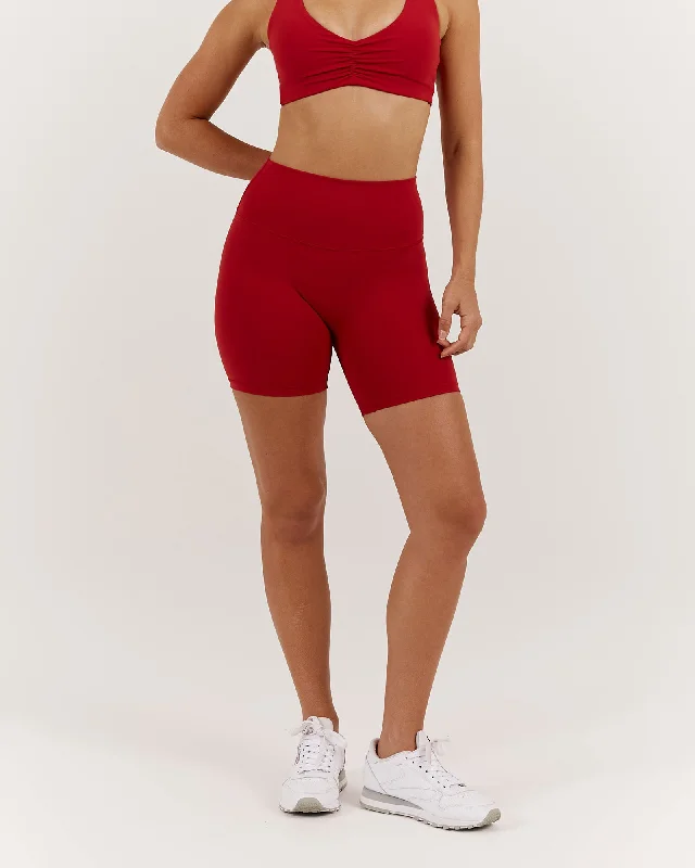 LUXE BIKER SHORTS V2 - CHERRY