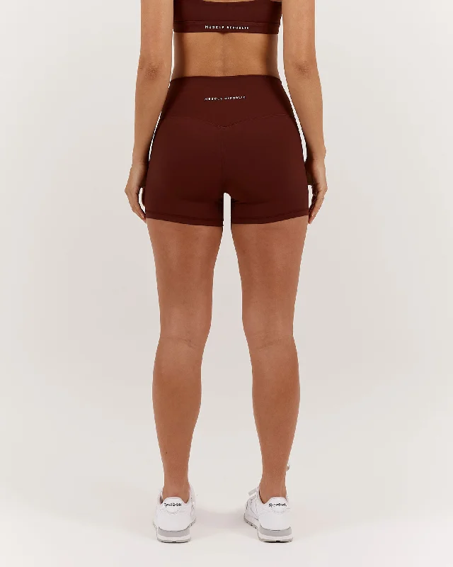 LUXE MINI SHORTS - CHOCOLATE